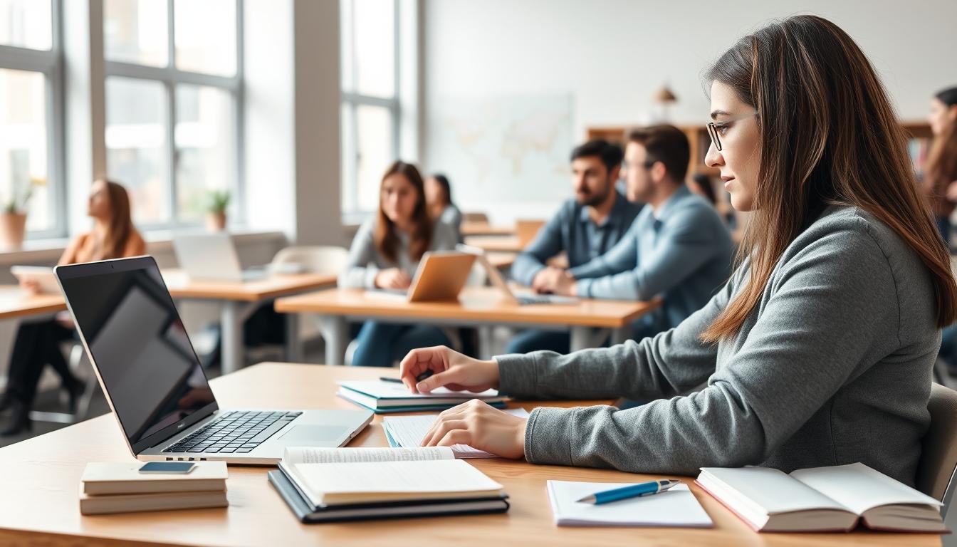 Modern university campus for students