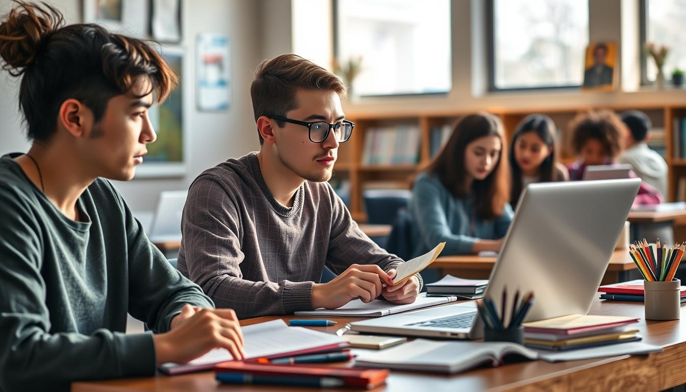 Student developing practical and academic skills